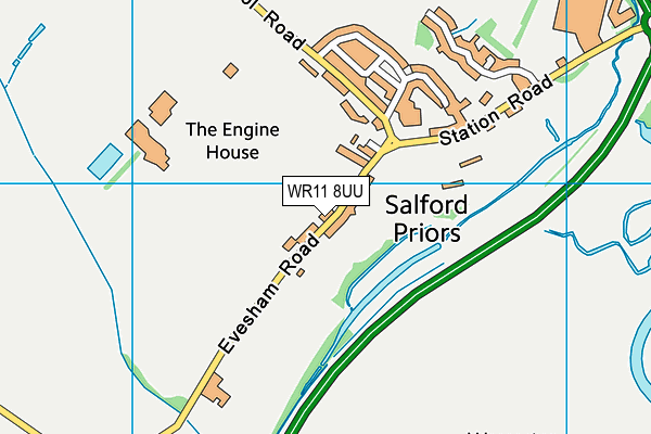 WR11 8UU map - OS VectorMap District (Ordnance Survey) WR11 8UU map - OS VectorMap District (Ordnance Survey)
