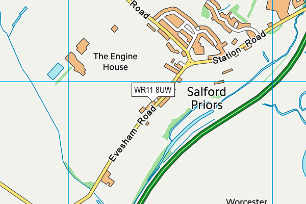 WR11 8UW map - OS VectorMap District (Ordnance Survey) WR11 8UW map - OS VectorMap District (Ordnance Survey)