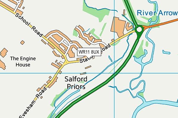 WR11 8UX map - OS VectorMap District (Ordnance Survey) WR11 8UX map - OS VectorMap District (Ordnance Survey)