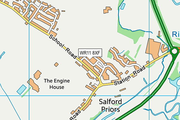 WR11 8XF map - OS VectorMap District (Ordnance Survey) WR11 8XF map - OS VectorMap District (Ordnance Survey)