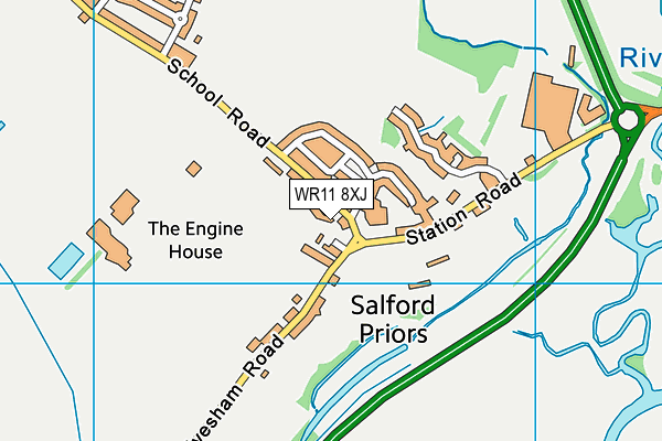 WR11 8XJ map - OS VectorMap District (Ordnance Survey) WR11 8XJ map - OS VectorMap District (Ordnance Survey)