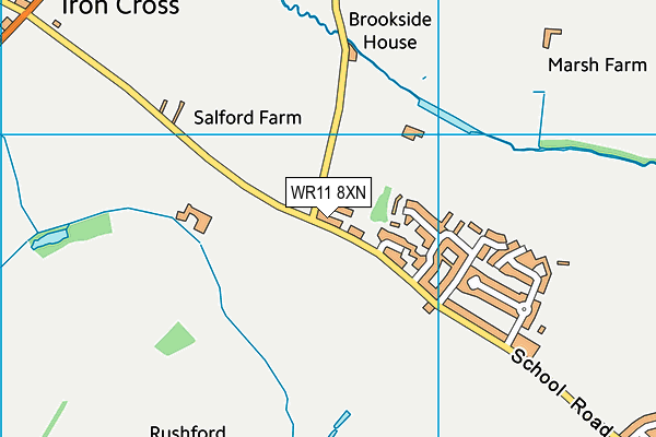WR11 8XN map - OS VectorMap District (Ordnance Survey) WR11 8XN map - OS VectorMap District (Ordnance Survey)