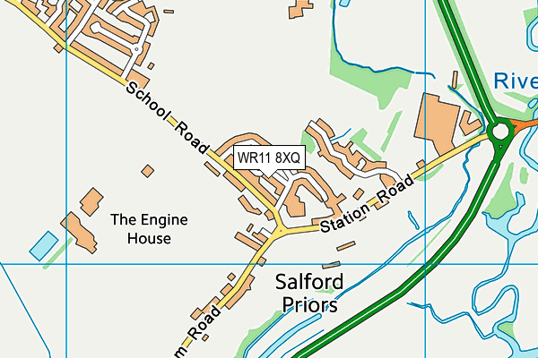 WR11 8XQ map - OS VectorMap District (Ordnance Survey) WR11 8XQ map - OS VectorMap District (Ordnance Survey)