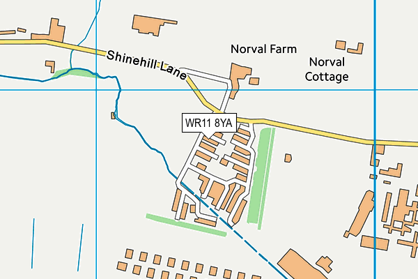 WR11 8YA map - OS VectorMap District (Ordnance Survey) WR11 8YA map - OS VectorMap District (Ordnance Survey)
