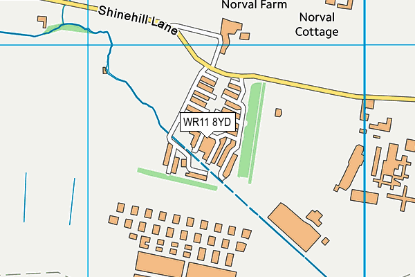 WR11 8YD map - OS VectorMap District (Ordnance Survey) WR11 8YD map - OS VectorMap District (Ordnance Survey)