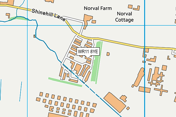 WR11 8YE map - OS VectorMap District (Ordnance Survey) WR11 8YE map - OS VectorMap District (Ordnance Survey)