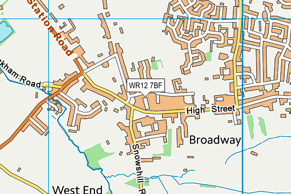 WR12 7BF map - OS VectorMap District (Ordnance Survey) WR12 7BF map - OS VectorMap District (Ordnance Survey)