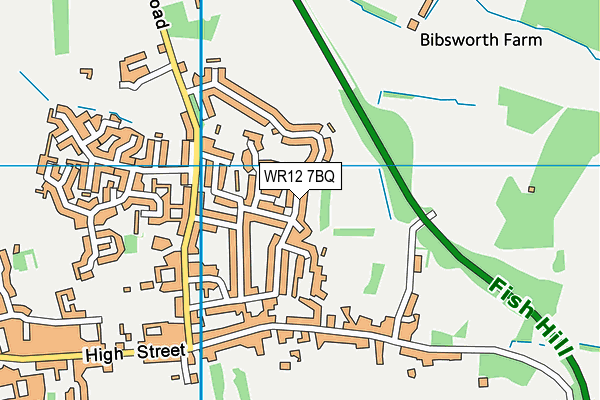 WR12 7BQ map - OS VectorMap District (Ordnance Survey) WR12 7BQ map - OS VectorMap District (Ordnance Survey)