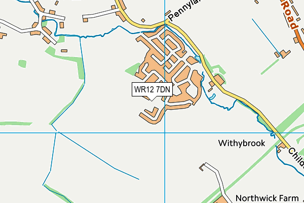 WR12 7DN map - OS VectorMap District (Ordnance Survey) WR12 7DN map - OS VectorMap District (Ordnance Survey)