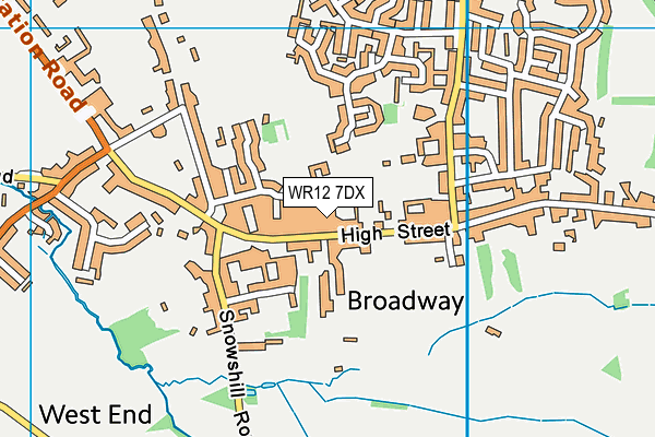WR12 7DX map - OS VectorMap District (Ordnance Survey) WR12 7DX map - OS VectorMap District (Ordnance Survey)