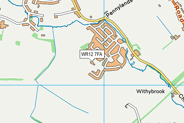 WR12 7FA map - OS VectorMap District (Ordnance Survey) WR12 7FA map - OS VectorMap District (Ordnance Survey)