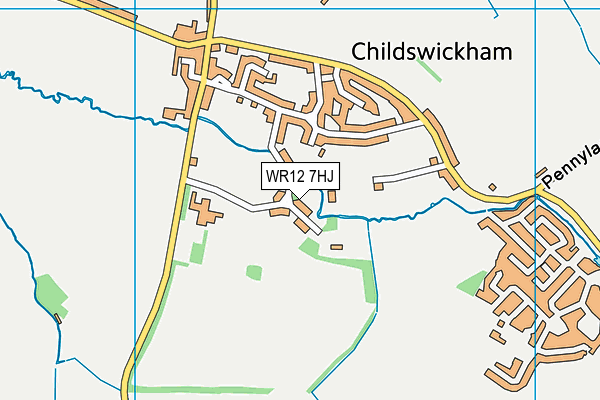 WR12 7HJ map - OS VectorMap District (Ordnance Survey) WR12 7HJ map - OS VectorMap District (Ordnance Survey)