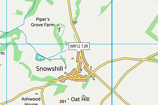 WR12 7JR map - OS VectorMap District (Ordnance Survey) WR12 7JR map - OS VectorMap District (Ordnance Survey)
