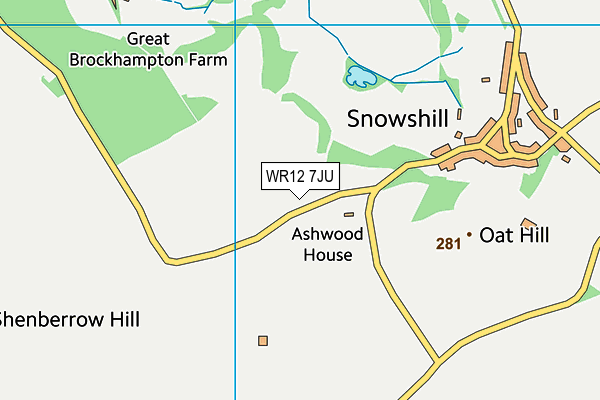 WR12 7JU map - OS VectorMap District (Ordnance Survey) WR12 7JU map - OS VectorMap District (Ordnance Survey)