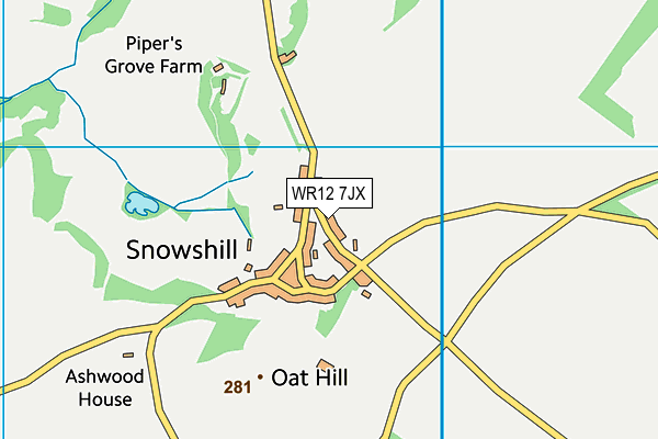 WR12 7JX map - OS VectorMap District (Ordnance Survey) WR12 7JX map - OS VectorMap District (Ordnance Survey)