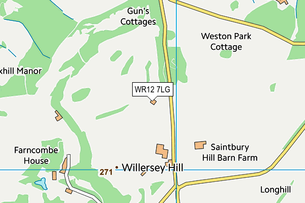 WR12 7LG map - OS VectorMap District (Ordnance Survey) WR12 7LG map - OS VectorMap District (Ordnance Survey)