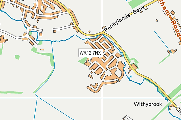 WR12 7NX map - OS VectorMap District (Ordnance Survey) WR12 7NX map - OS VectorMap District (Ordnance Survey)