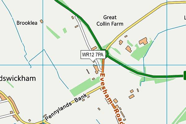 WR12 7PA map - OS VectorMap District (Ordnance Survey) WR12 7PA map - OS VectorMap District (Ordnance Survey)