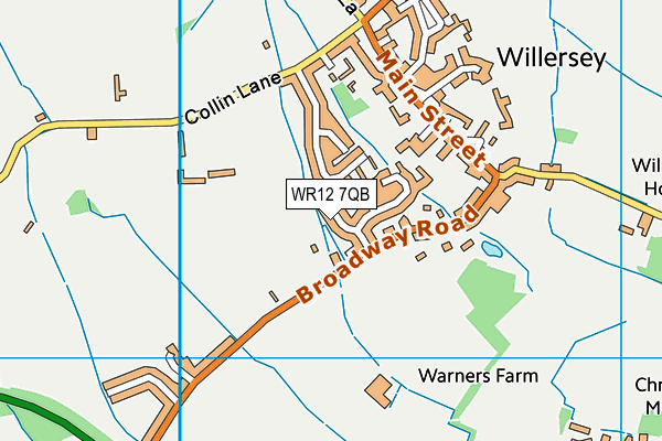 WR12 7QB map - OS VectorMap District (Ordnance Survey) WR12 7QB map - OS VectorMap District (Ordnance Survey)