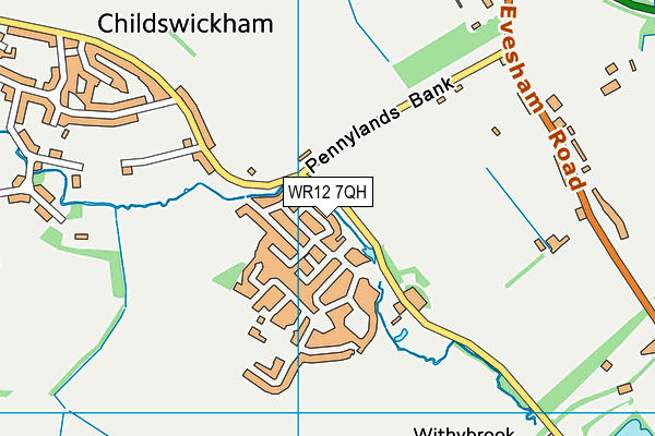 WR12 7QH map - OS VectorMap District (Ordnance Survey) WR12 7QH map - OS VectorMap District (Ordnance Survey)