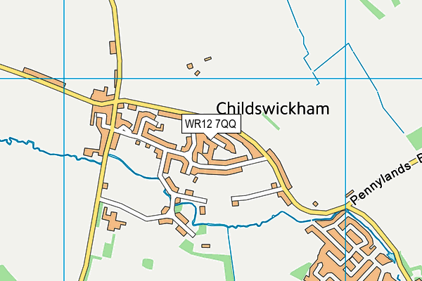 WR12 7QQ map - OS VectorMap District (Ordnance Survey)