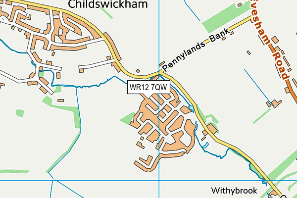 WR12 7QW map - OS VectorMap District (Ordnance Survey) WR12 7QW map - OS VectorMap District (Ordnance Survey)