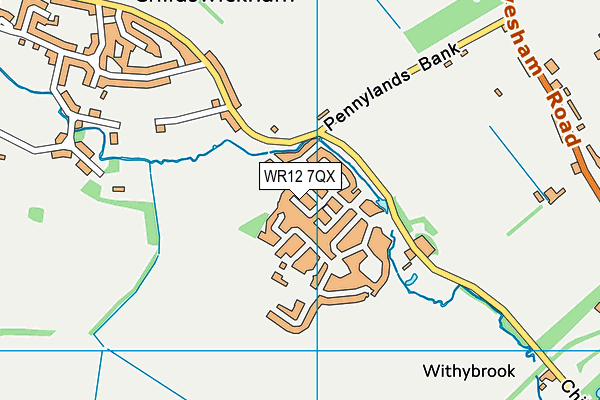 WR12 7QX map - OS VectorMap District (Ordnance Survey) WR12 7QX map - OS VectorMap District (Ordnance Survey)