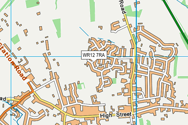 WR12 7RA map - OS VectorMap District (Ordnance Survey) WR12 7RA map - OS VectorMap District (Ordnance Survey)