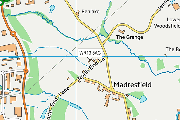 WR13 5AG map - OS VectorMap District (Ordnance Survey) WR13 5AG map - OS VectorMap District (Ordnance Survey)