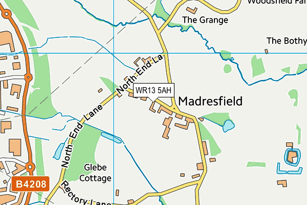 WR13 5AH map - OS VectorMap District (Ordnance Survey)