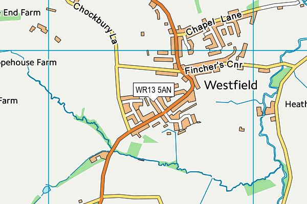 WR13 5AN map - OS VectorMap District (Ordnance Survey) WR13 5AN map - OS VectorMap District (Ordnance Survey)