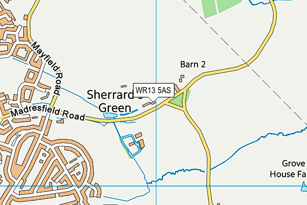 WR13 5AS map - OS VectorMap District (Ordnance Survey) WR13 5AS map - OS VectorMap District (Ordnance Survey)
