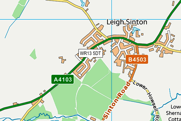 WR13 5DT map - OS VectorMap District (Ordnance Survey) WR13 5DT map - OS VectorMap District (Ordnance Survey)