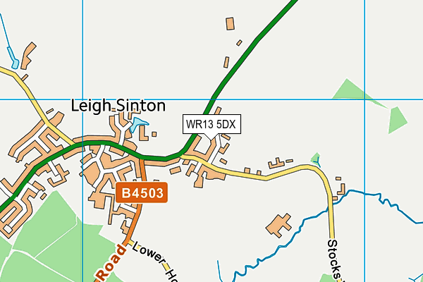 WR13 5DX map - OS VectorMap District (Ordnance Survey) WR13 5DX map - OS VectorMap District (Ordnance Survey)
