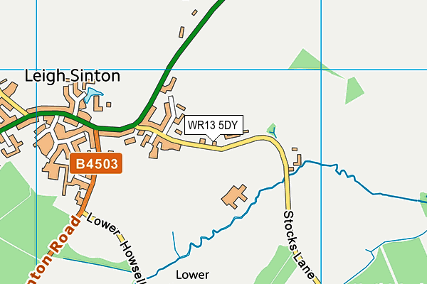 WR13 5DY map - OS VectorMap District (Ordnance Survey) WR13 5DY map - OS VectorMap District (Ordnance Survey)