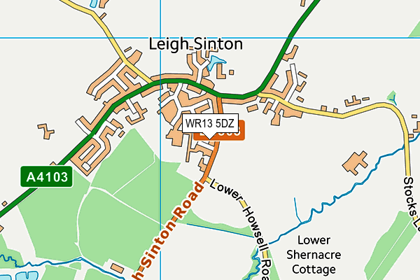 WR13 5DZ map - OS VectorMap District (Ordnance Survey) WR13 5DZ map - OS VectorMap District (Ordnance Survey)
