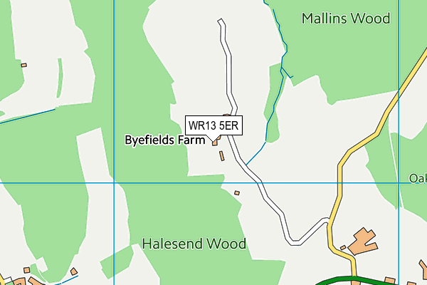 WR13 5ER map - OS VectorMap District (Ordnance Survey) WR13 5ER map - OS VectorMap District (Ordnance Survey)