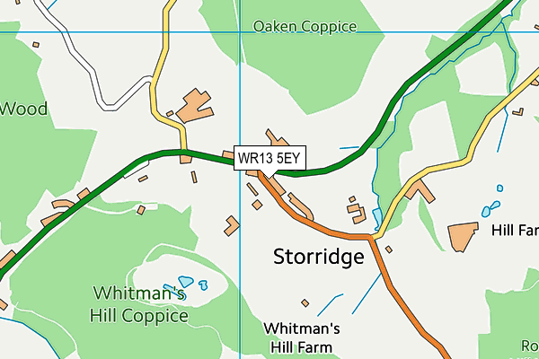 WR13 5EY map - OS VectorMap District (Ordnance Survey) WR13 5EY map - OS VectorMap District (Ordnance Survey)