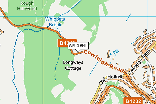 WR13 5HL map - OS VectorMap District (Ordnance Survey) WR13 5HL map - OS VectorMap District (Ordnance Survey)
