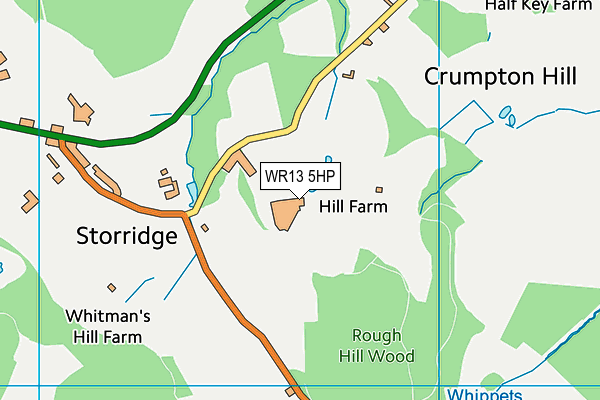 WR13 5HP map - OS VectorMap District (Ordnance Survey) WR13 5HP map - OS VectorMap District (Ordnance Survey)