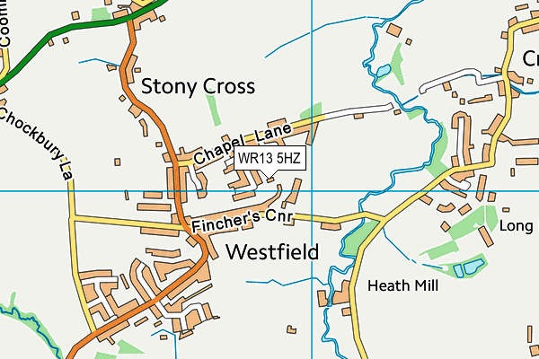 WR13 5HZ map - OS VectorMap District (Ordnance Survey) WR13 5HZ map - OS VectorMap District (Ordnance Survey)