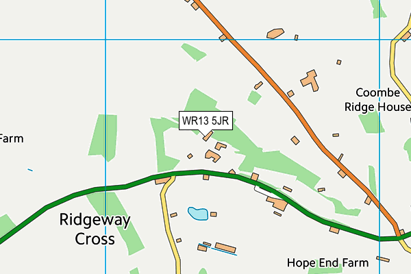 WR13 5JR map - OS VectorMap District (Ordnance Survey) WR13 5JR map - OS VectorMap District (Ordnance Survey)