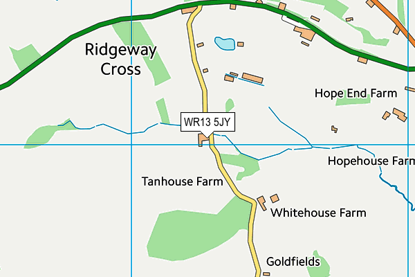 WR13 5JY map - OS VectorMap District (Ordnance Survey) WR13 5JY map - OS VectorMap District (Ordnance Survey)