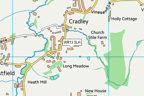 WR13 5LH map - OS VectorMap District (Ordnance Survey)