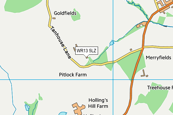WR13 5LZ map - OS VectorMap District (Ordnance Survey) WR13 5LZ map - OS VectorMap District (Ordnance Survey)