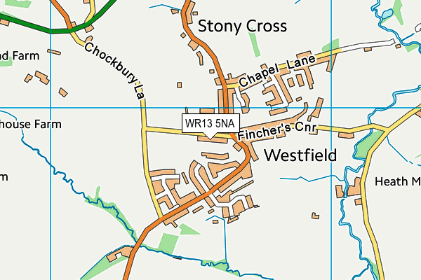 WR13 5NA map - OS VectorMap District (Ordnance Survey)
