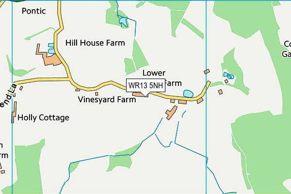 WR13 5NH map - OS VectorMap District (Ordnance Survey) WR13 5NH map - OS VectorMap District (Ordnance Survey)