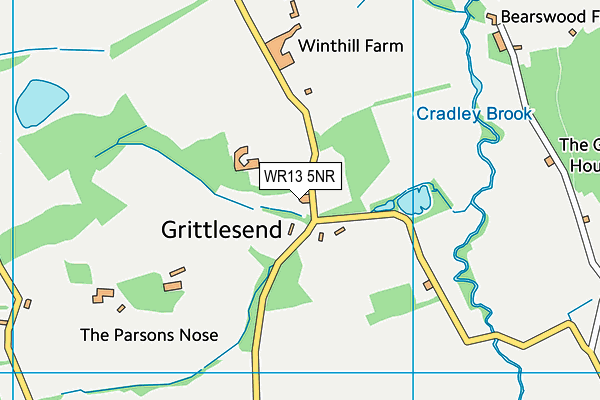 WR13 5NR map - OS VectorMap District (Ordnance Survey)