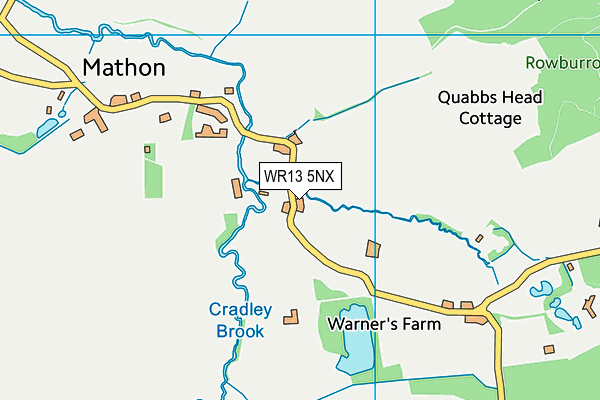 WR13 5NX map - OS VectorMap District (Ordnance Survey) WR13 5NX map - OS VectorMap District (Ordnance Survey)