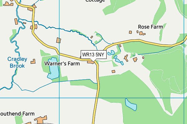 WR13 5NY map - OS VectorMap District (Ordnance Survey) WR13 5NY map - OS VectorMap District (Ordnance Survey)